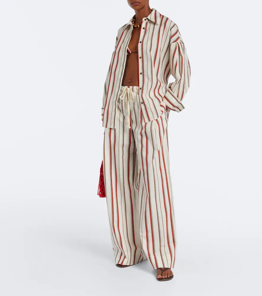 SIR. Alva striped cotton wide-leg pants | Thumbnail 5