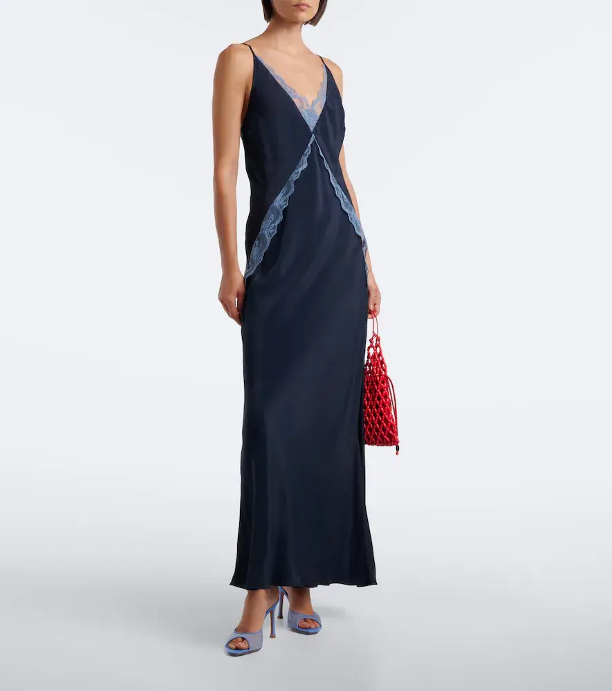 SIR. Elsie lace-trimmed gown | Thumbnail 4 SIR. Elsie lace-trimmed gown | Thumbnail 4