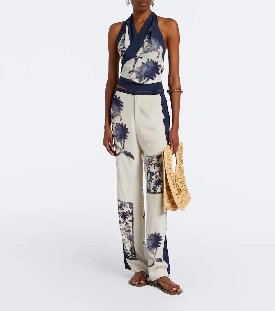 SIR. Phillipa floral halterneck top | Thumbnail 2