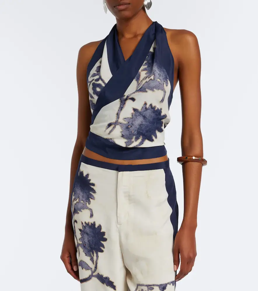 SIR. Phillipa floral halterneck top | Thumbnail 3