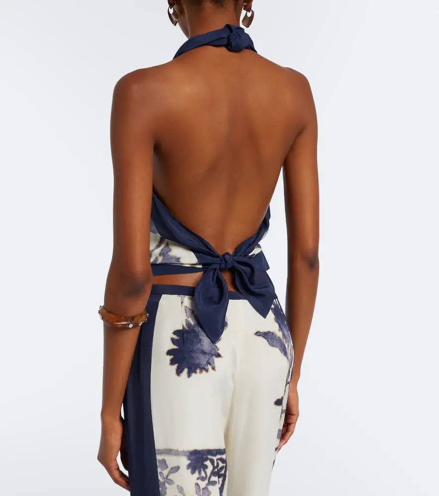 SIR. Phillipa floral halterneck top | Thumbnail 4