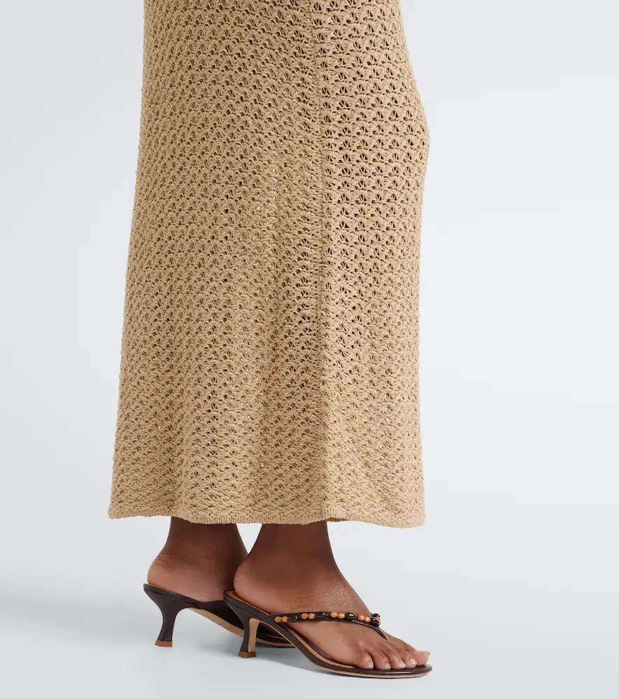 SIR. Ellinor crochet cotton maxi dress | Thumbnail 3