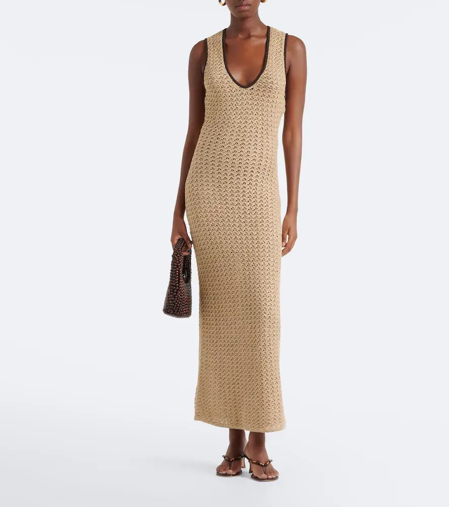 SIR. Ellinor crochet cotton maxi dress | Thumbnail 4