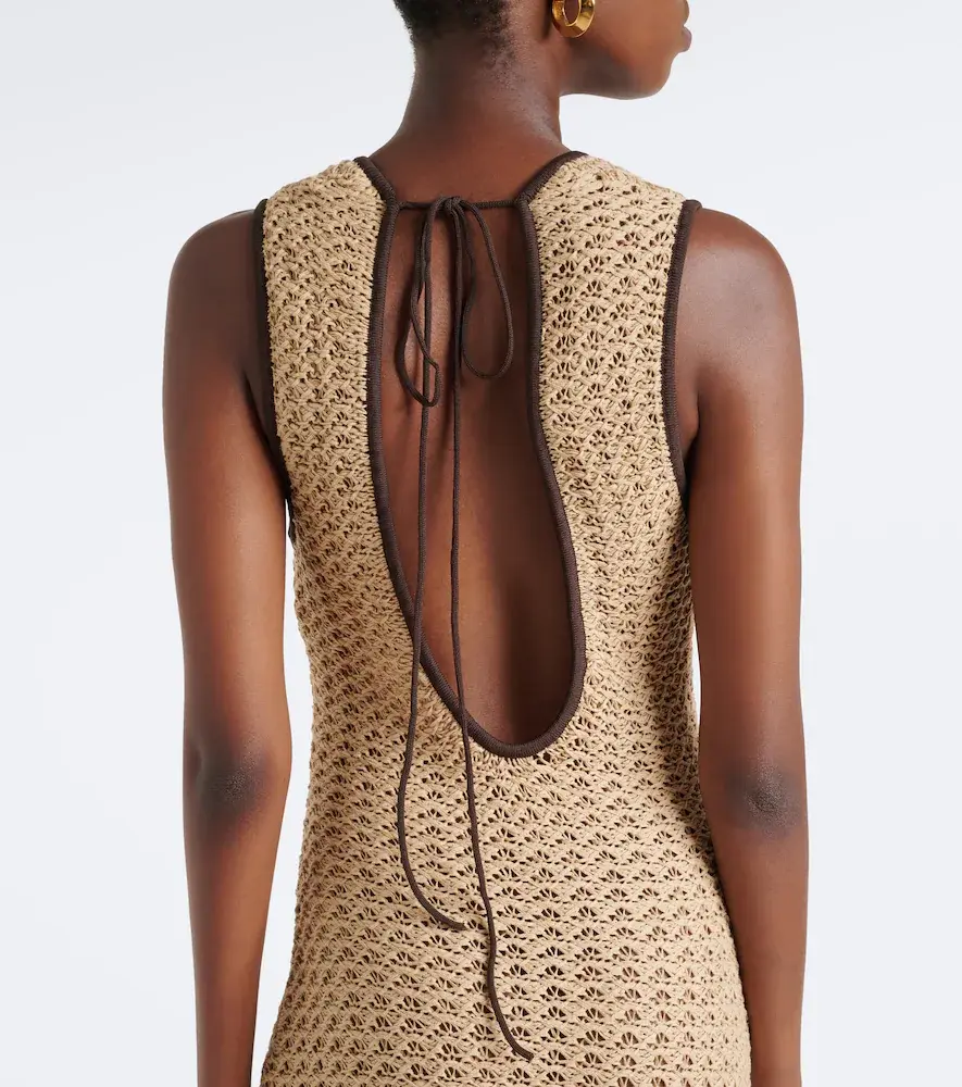 SIR. Ellinor crochet cotton maxi dress | Thumbnail 6