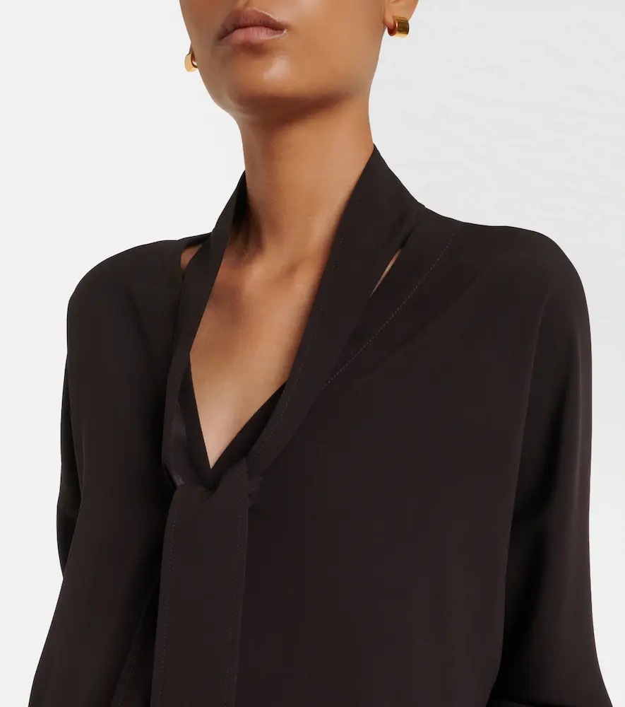 AGNONA Tie-neck jersey blouse | Thumbnail 7 AGNONA Tie-neck jersey blouse | Thumbnail 7