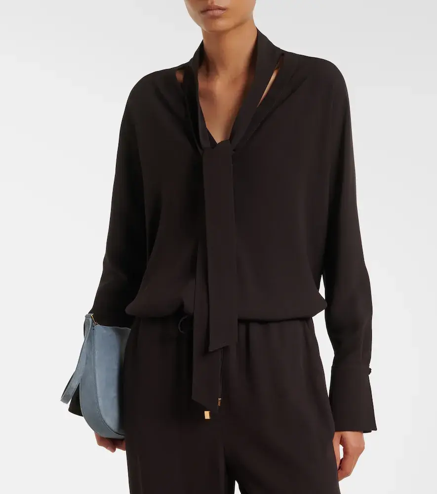 AGNONA Tie-neck jersey blouse | Thumbnail 8 AGNONA Tie-neck jersey blouse | Thumbnail 8