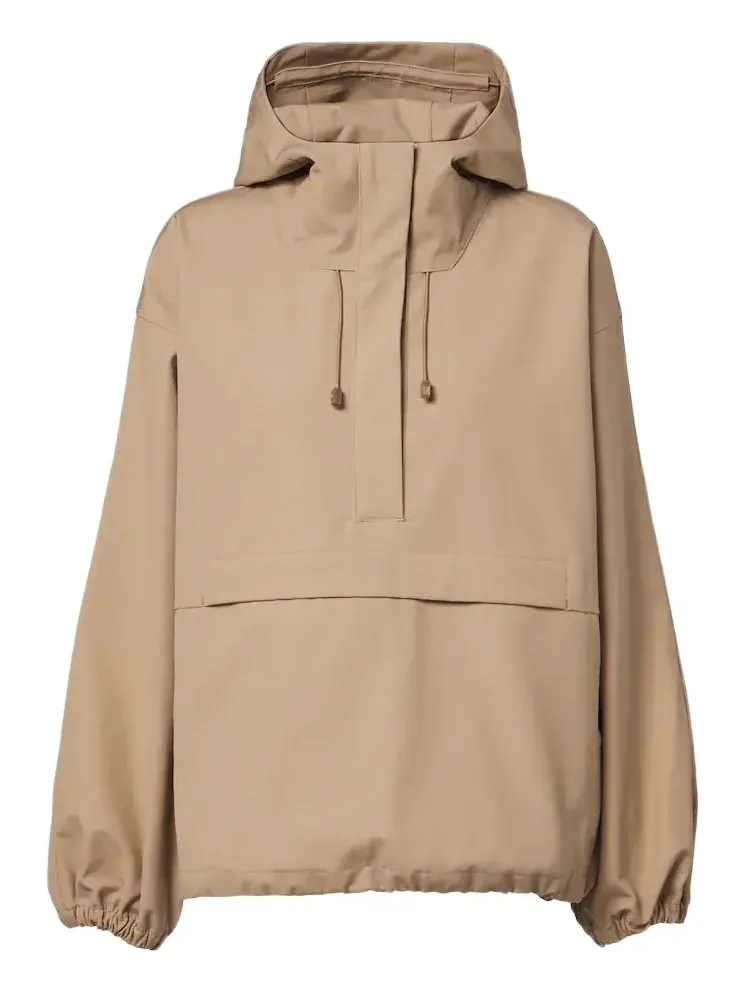 RÓHE Róhe Hooded oversized cotton half-zip jacket