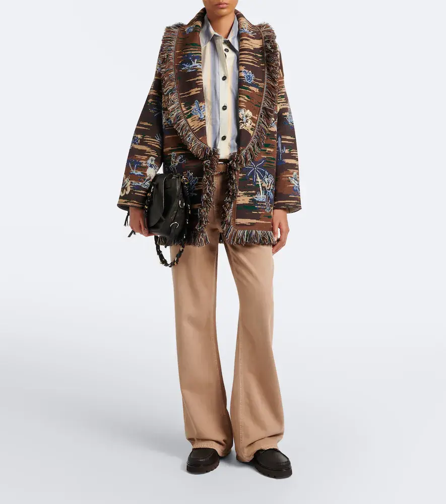 Alanui Texhawaii Rountrip jacquard wool-blend cardigan | Thumbnail 6