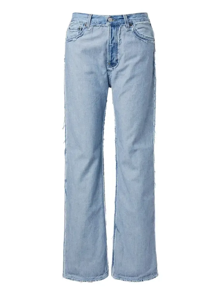 Distressed straight-leg jeans Distressed straight-leg jeans