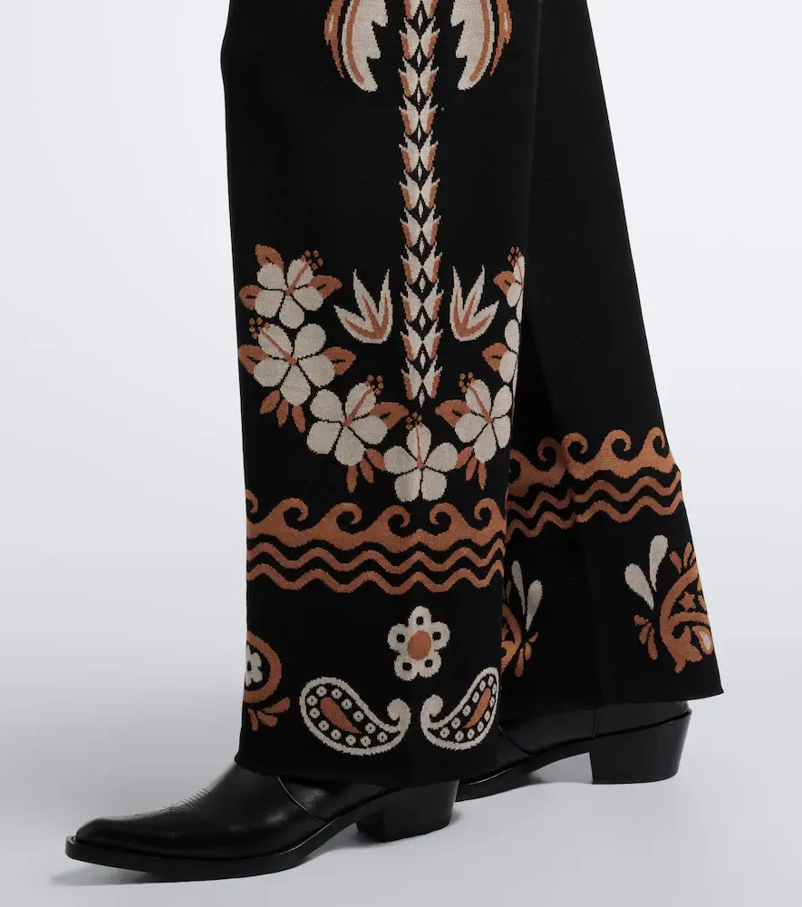 Alanui Island Roots wool and silk-blend wide leg pants | Thumbnail 4 Alanui Island Roots wool and silk-blend wide leg pants | Thumbnail 4