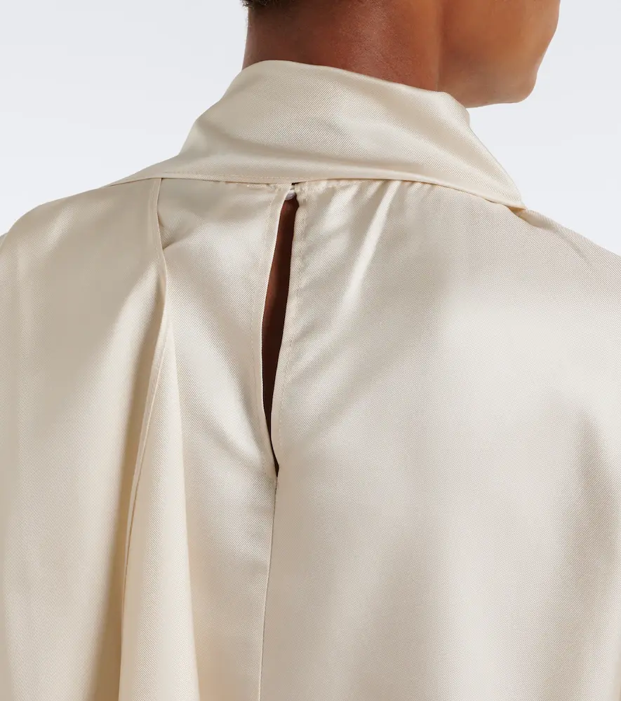 Loulou de Saison Gala draped scarf-detail silk twill top | Thumbnail 6 Loulou de Saison Gala draped scarf-detail silk twill top | Thumbnail 6