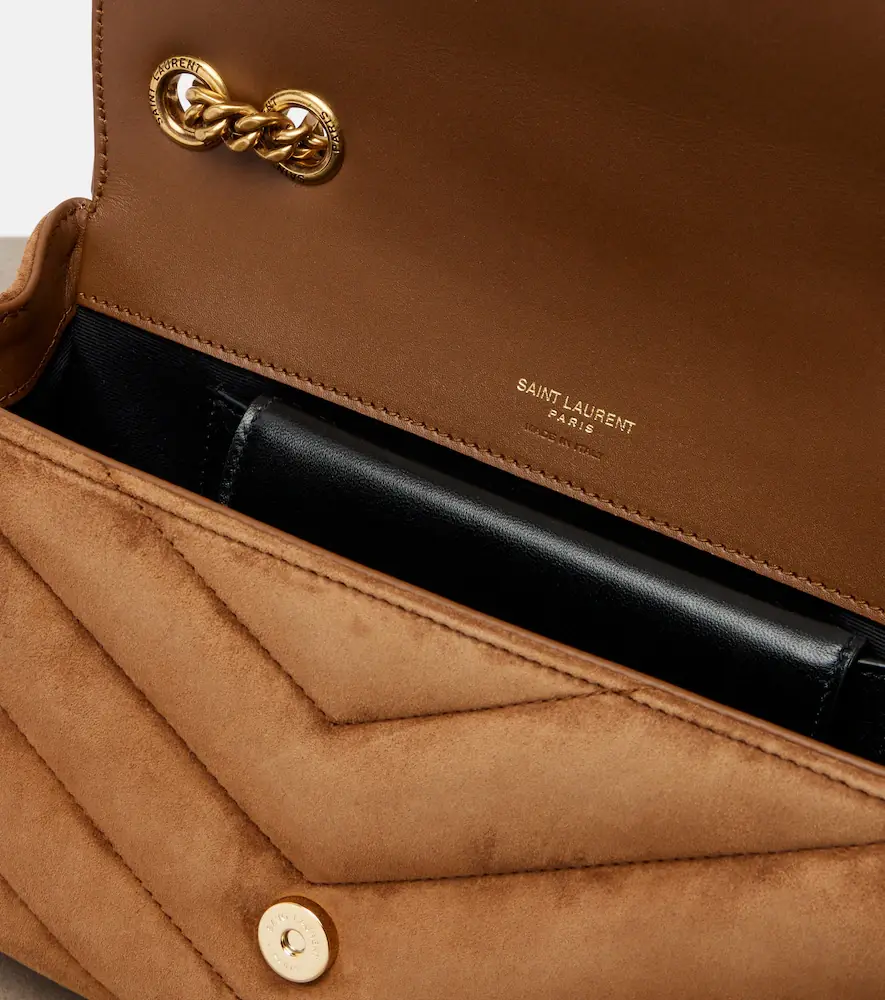 Saint Laurent Loulou Small matelassé suede shoulder bag | Thumbnail 2