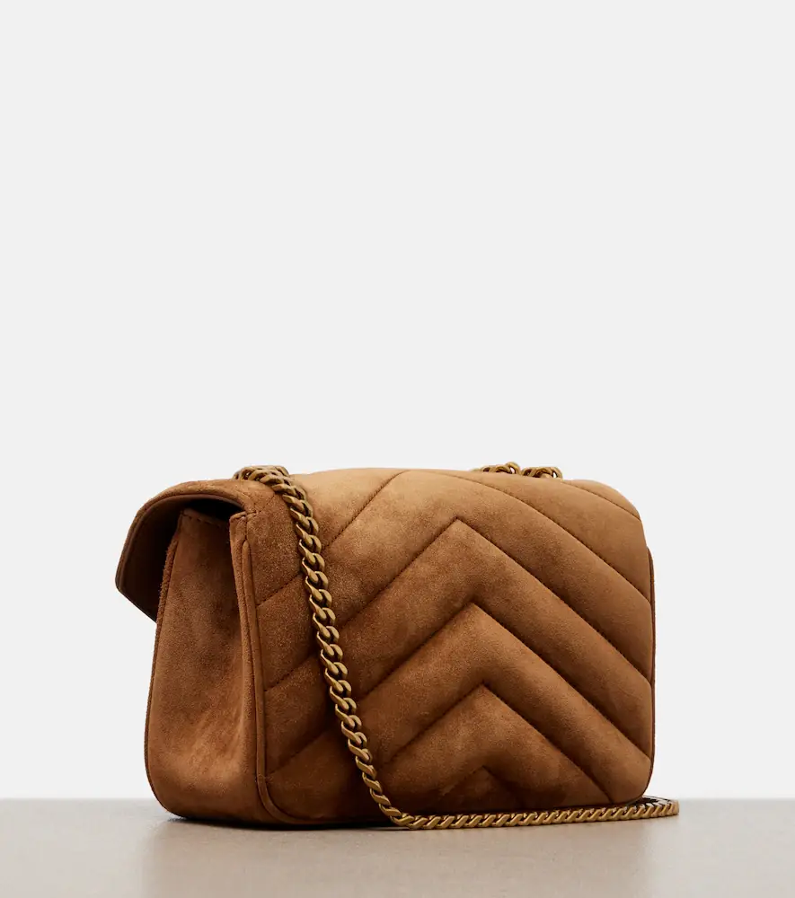 Saint Laurent Loulou Small matelassé suede shoulder bag | Thumbnail 3