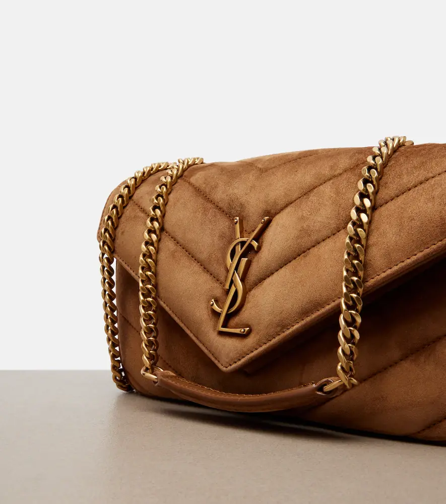 Saint Laurent Loulou Small matelassé suede shoulder bag | Thumbnail 4