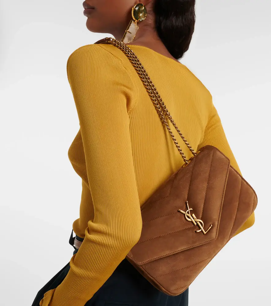 Saint Laurent Loulou Small matelassé suede shoulder bag | Thumbnail 5