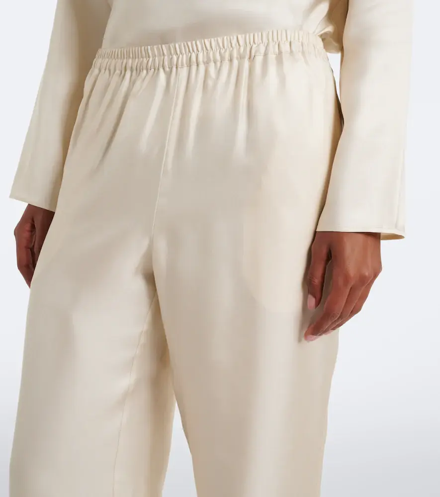 Loulou de Saison Alera silk twill wide-leg pants | Thumbnail 2 Loulou de Saison Alera silk twill wide-leg pants | Thumbnail 2