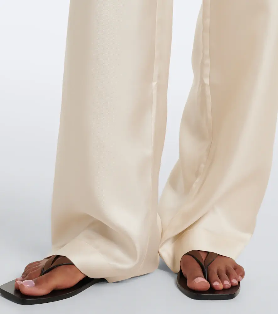 Loulou de Saison Alera silk twill wide-leg pants | Thumbnail 5 Loulou de Saison Alera silk twill wide-leg pants | Thumbnail 5