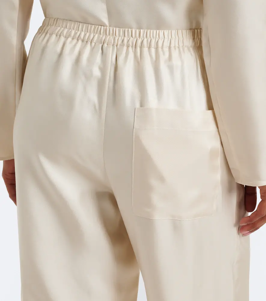 Loulou de Saison Alera silk twill wide-leg pants | Thumbnail 6 Loulou de Saison Alera silk twill wide-leg pants | Thumbnail 6