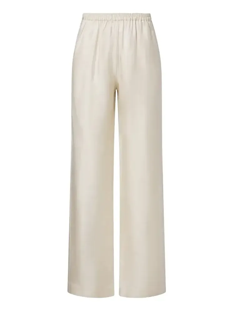 Alera silk twill wide-leg pants