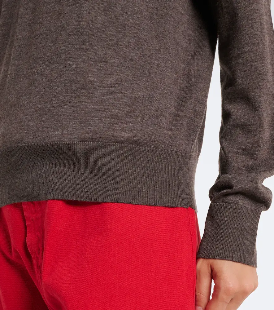 Loulou de Saison Miles cashmere polo sweater | Thumbnail 3 Loulou de Saison Miles cashmere polo sweater | Thumbnail 3