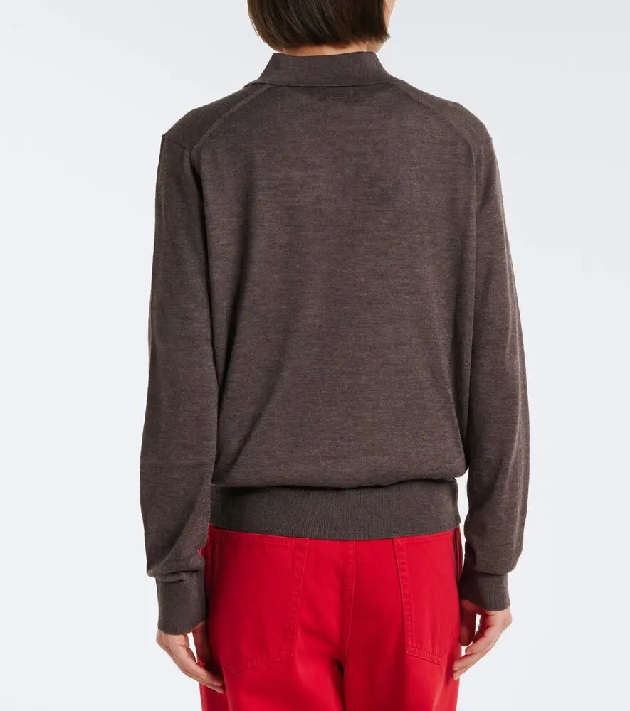 Loulou de Saison Miles cashmere polo sweater | Thumbnail 4 Loulou de Saison Miles cashmere polo sweater | Thumbnail 4