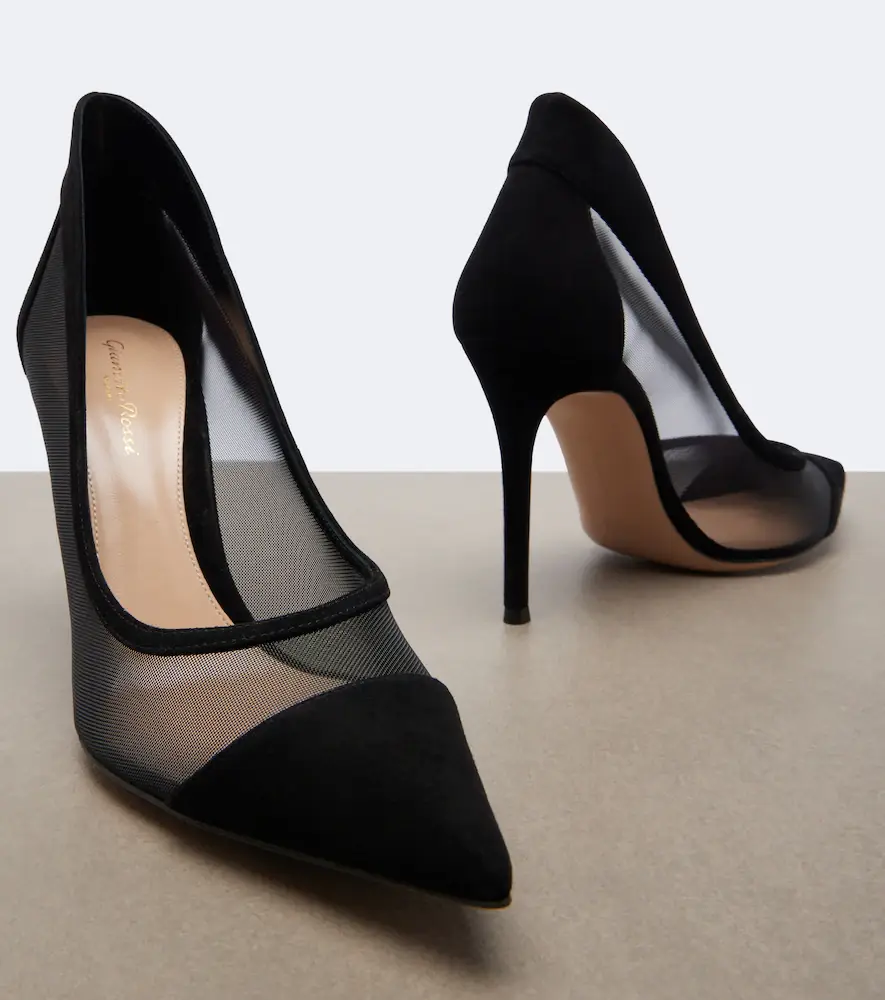 Gianvito Rossi Mesh and suede pumps | Thumbnail 2 Gianvito Rossi Mesh and suede pumps | Thumbnail 2