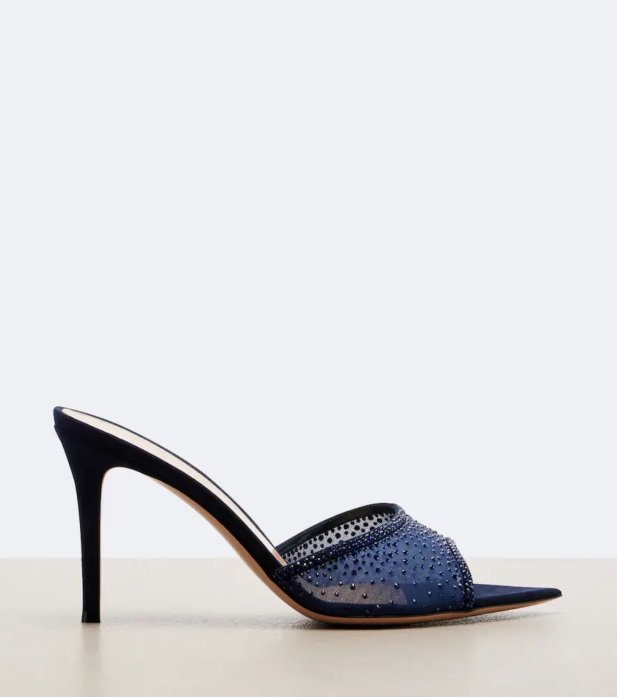 Gianvito Rossi Rania embellished mesh mules | Thumbnail 2 Gianvito Rossi Rania embellished mesh mules | Thumbnail 2