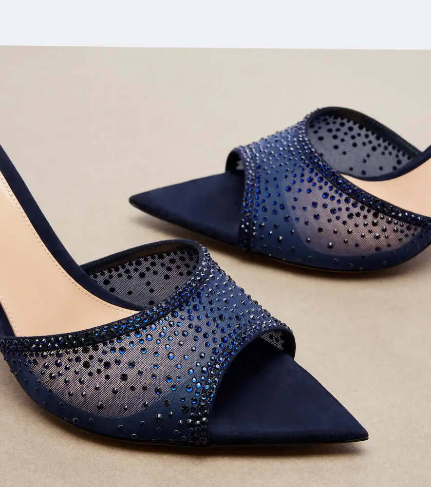 Gianvito Rossi Rania embellished mesh mules | Thumbnail 3 Gianvito Rossi Rania embellished mesh mules | Thumbnail 3