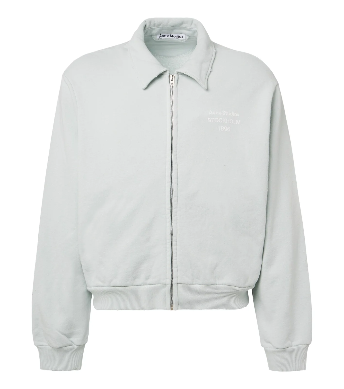 Acne Studios Logo cotton-blend zip-up sweatshirt