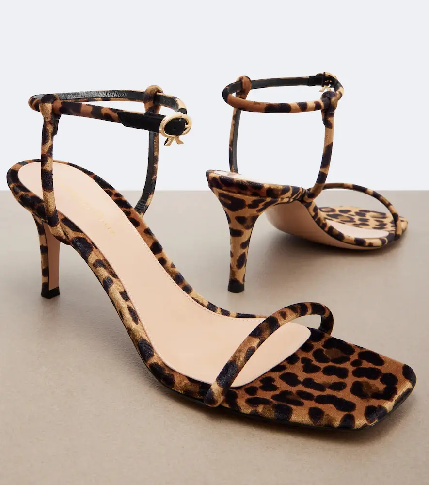 Gianvito Rossi Leopard print velvet sandals | Thumbnail 4