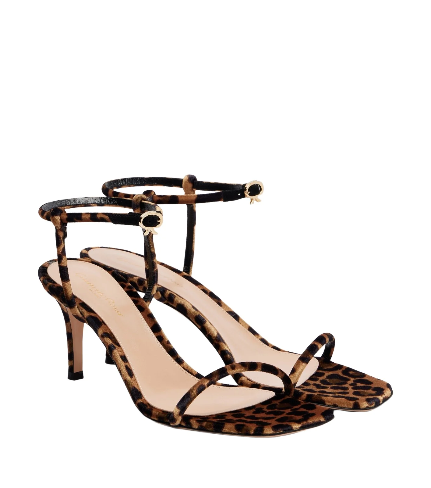 Gianvito Rossi Leopard print velvet sandals