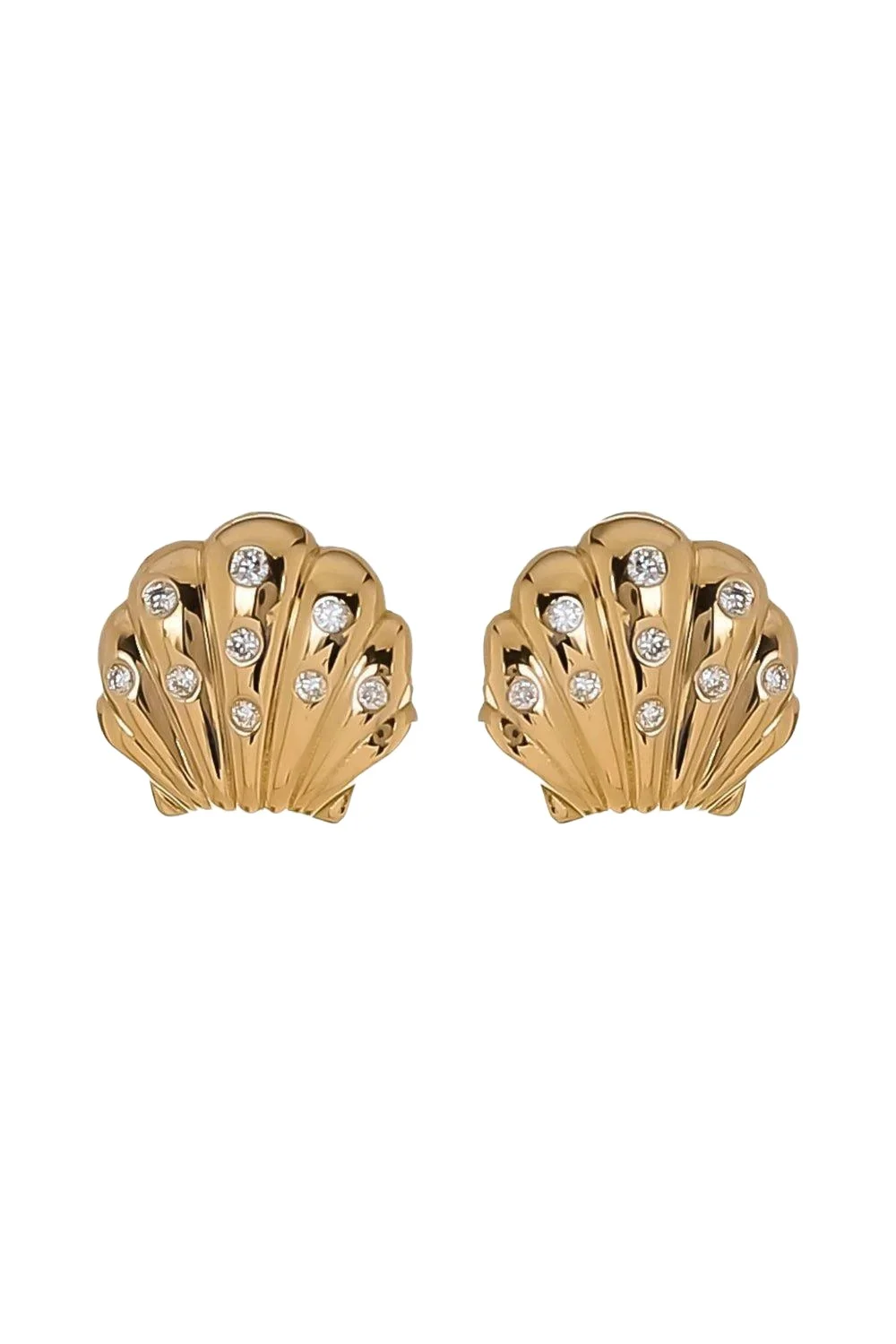Brent Neale Diamond Small Shell Earrings