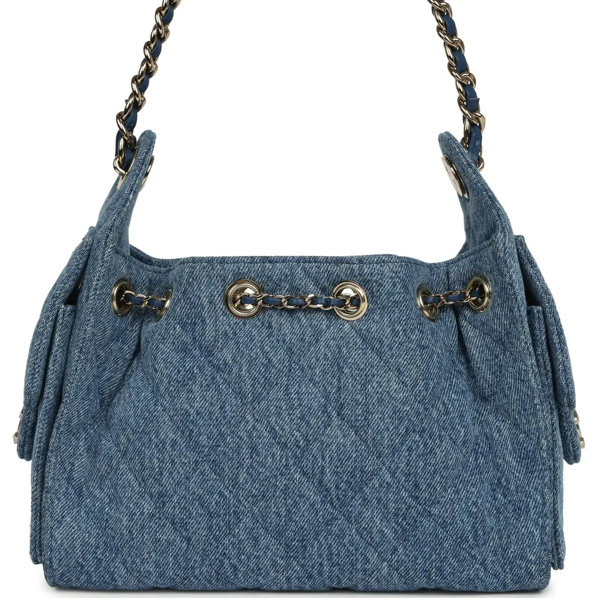 Chanel Chanel Mini 25 Hobo Bag Blue Washed Denim Light Gold Hardware | Thumbnail 4 Chanel Chanel Mini 25 Hobo Bag Blue Washed Denim Light Gold Hardware | Thumbnail 4