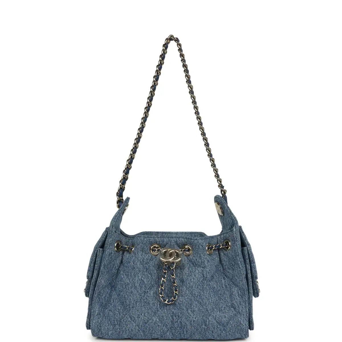 Chanel Chanel Mini 25 Hobo Bag Blue Washed Denim Light Gold Hardware | Thumbnail 7 Chanel Chanel Mini 25 Hobo Bag Blue Washed Denim Light Gold Hardware | Thumbnail 7
