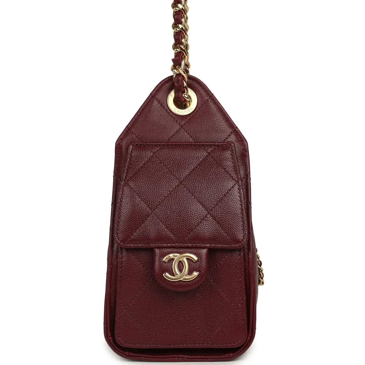 Chanel Chanel Mini 25 Hobo Bag Dark Burgundy Caviar Gold Hardware | Thumbnail 3