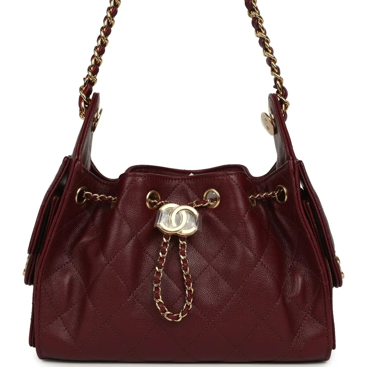 Chanel Chanel Mini 25 Hobo Bag Dark Burgundy Caviar Gold Hardware | Image 1 Chanel Chanel Mini 25 Hobo Bag Dark Burgundy Caviar Gold Hardware | Image 1