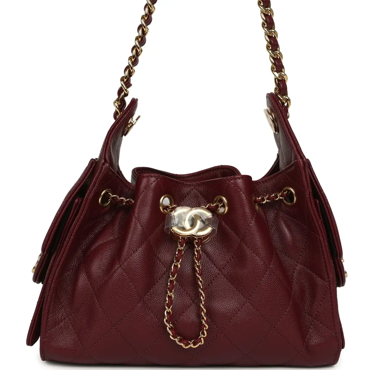 Chanel Chanel Mini 25 Hobo Bag Dark Burgundy Caviar Gold Hardware | Image 1 Chanel Chanel Mini 25 Hobo Bag Dark Burgundy Caviar Gold Hardware | Image 1