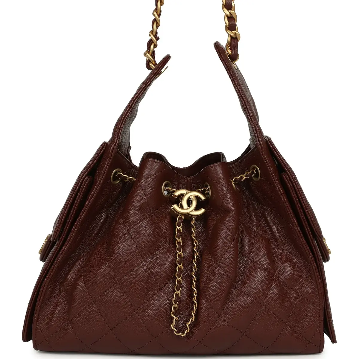 Chanel Chanel Small 25 Hobo Bag Brown Caviar Antique Gold Hardware | Image 1 Chanel Chanel Small 25 Hobo Bag Brown Caviar Antique Gold Hardware | Image 1