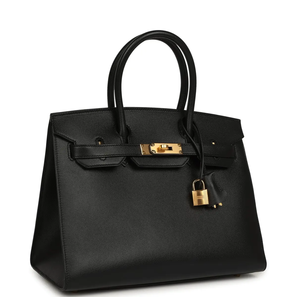 HERMÈS Pre-owned Hermes Birkin Sellier 30 Black Madame Gold Hardware | Thumbnail 2