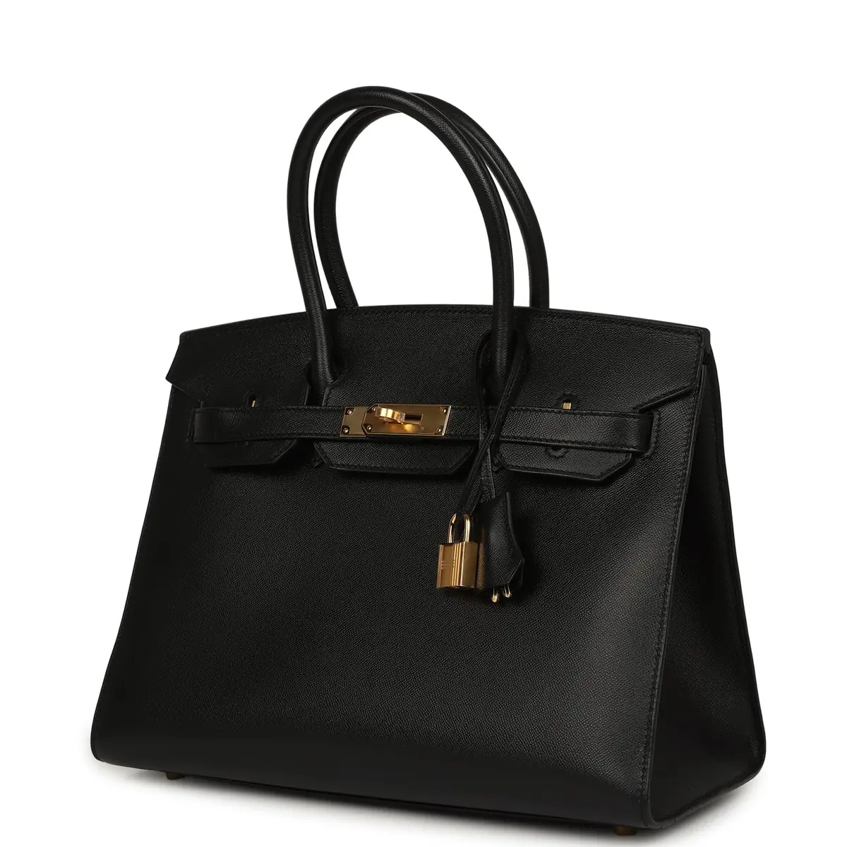HERMÈS Pre-owned Hermes Birkin Sellier 30 Black Madame Gold Hardware | Thumbnail 5
