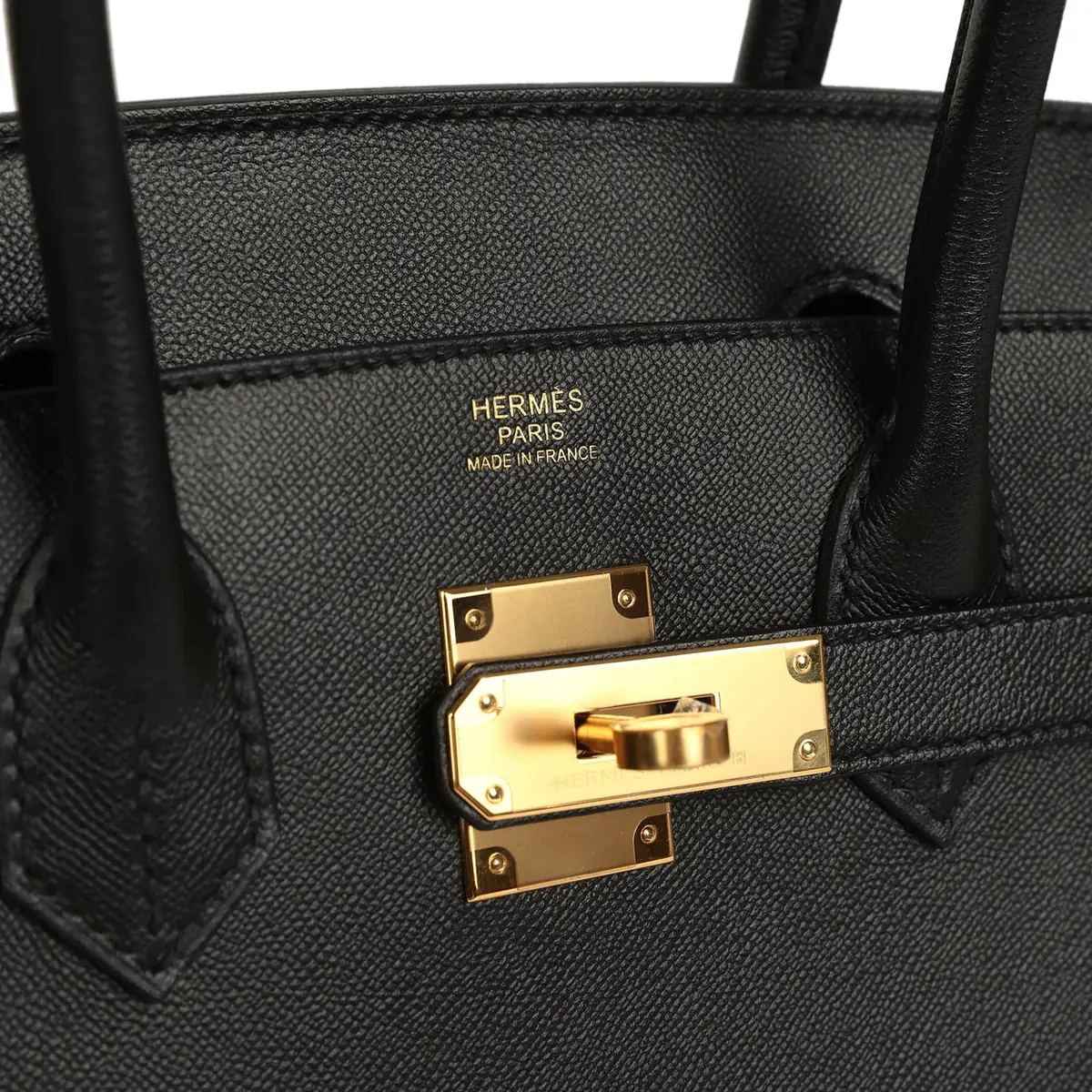 HERMÈS Pre-owned Hermes Birkin Sellier 30 Black Madame Gold Hardware | Thumbnail 7