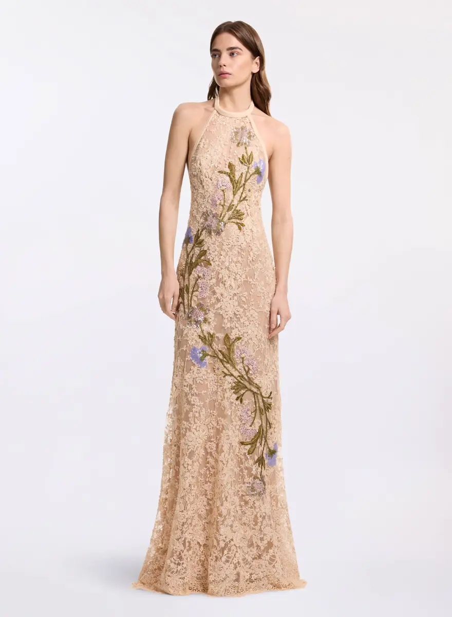 Elie Saab Bead Embroidered Lace Dress | Thumbnail 2 Elie Saab Bead Embroidered Lace Dress | Thumbnail 2
