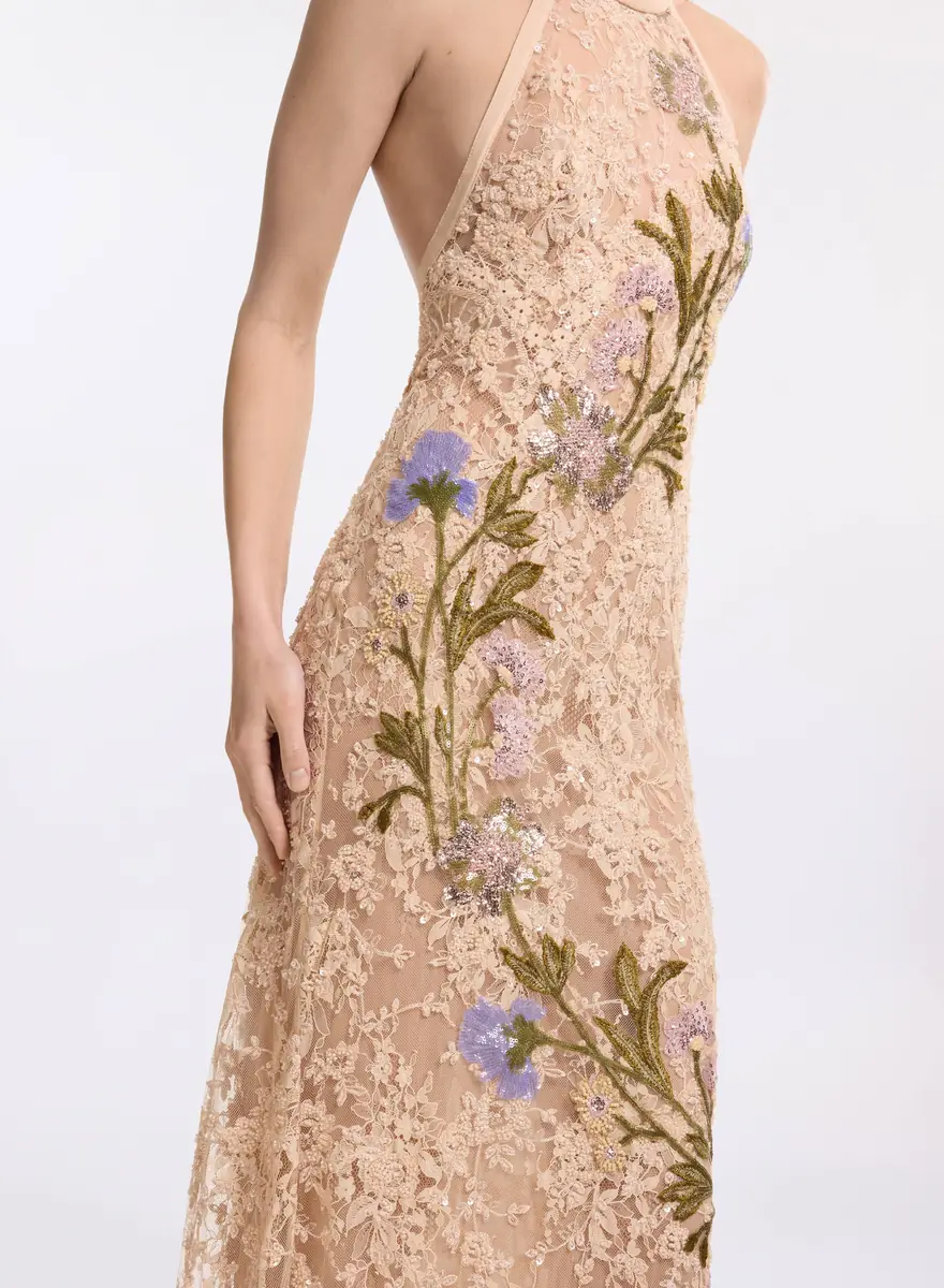 Elie Saab Bead Embroidered Lace Dress | Thumbnail 4 Elie Saab Bead Embroidered Lace Dress | Thumbnail 4
