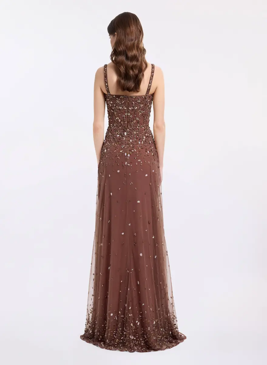 Elie Saab Bead Embroidered Long Dress | Thumbnail 3