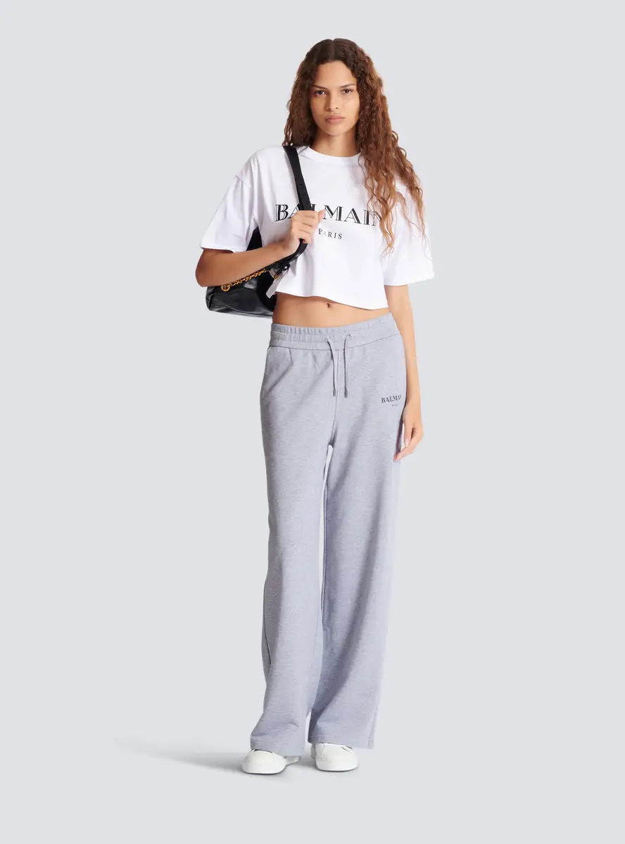 Balmain Boxy cropped T-shirt with print | Thumbnail 2 Balmain Boxy cropped T-shirt with print | Thumbnail 2