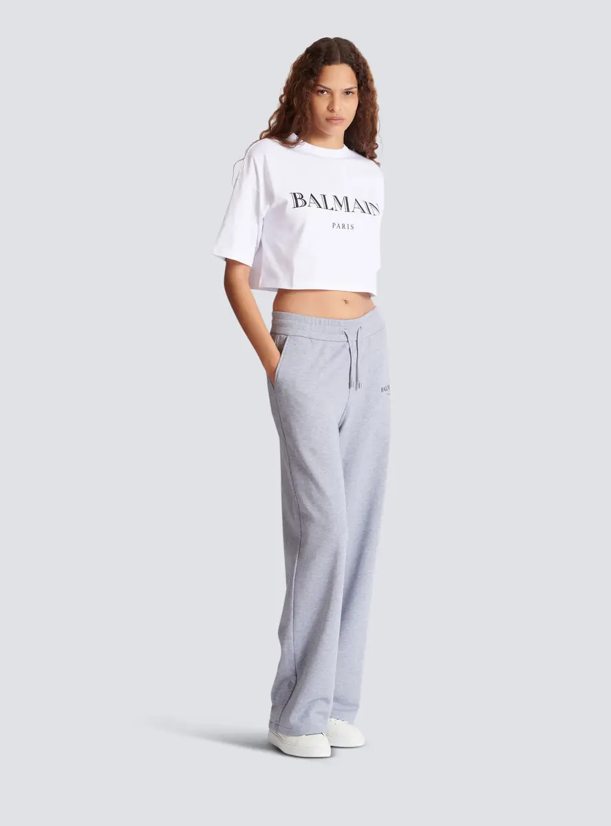 Balmain Boxy cropped T-shirt with print | Thumbnail 3 Balmain Boxy cropped T-shirt with print | Thumbnail 3