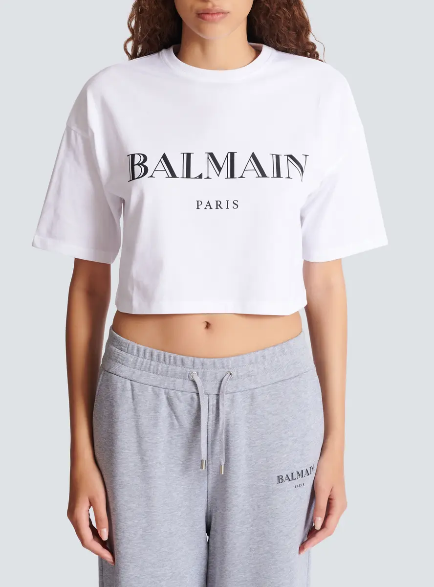 Balmain Boxy cropped T-shirt with print | Thumbnail 7 Balmain Boxy cropped T-shirt with print | Thumbnail 7