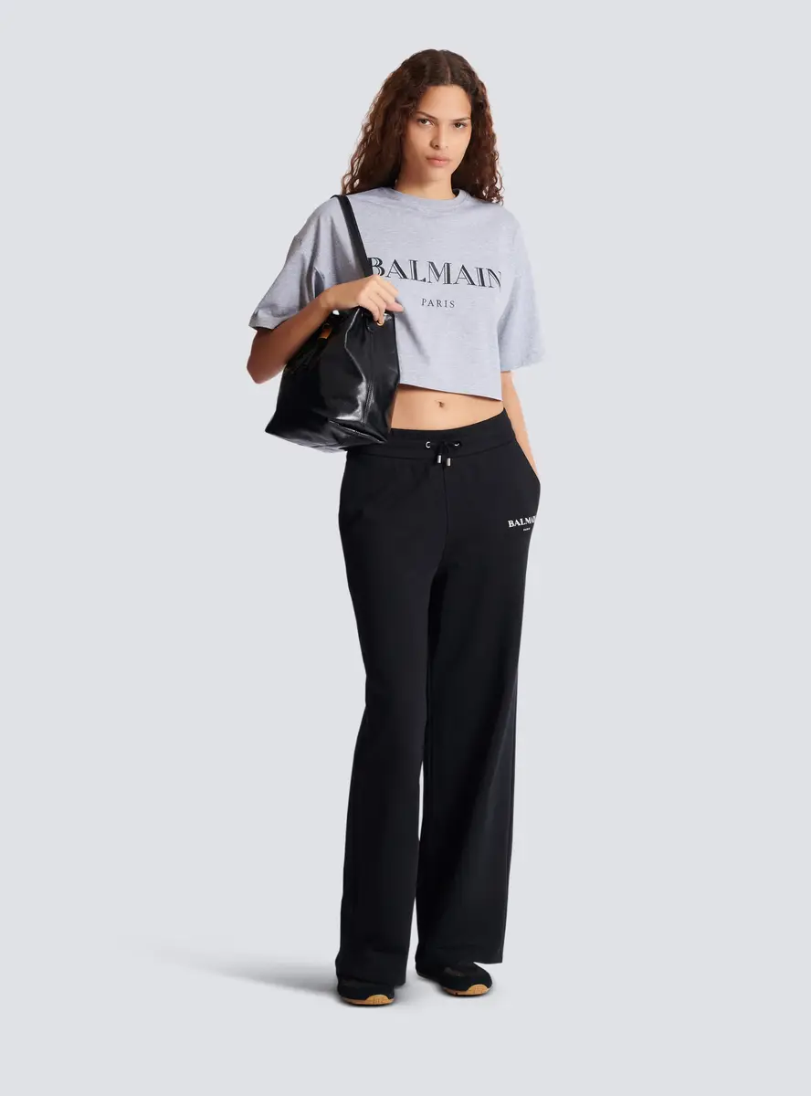 Balmain Boxy cropped T-shirt with print | Thumbnail 2