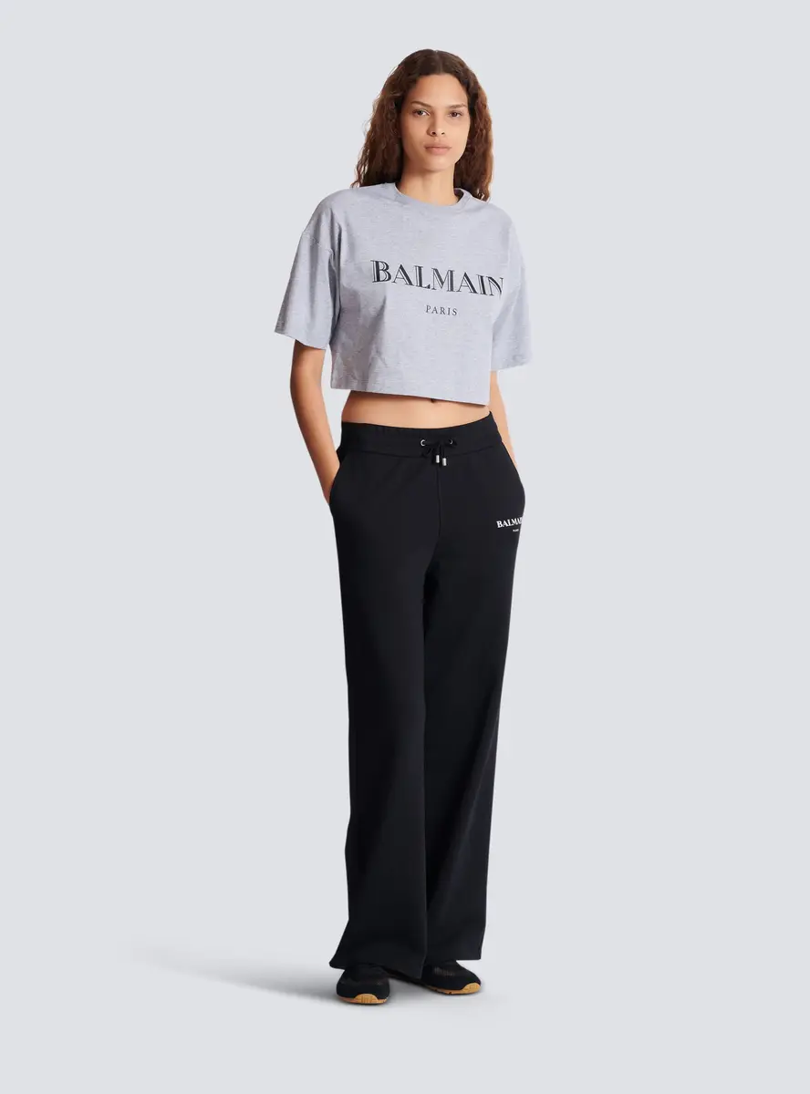 Balmain Boxy cropped T-shirt with print | Thumbnail 3
