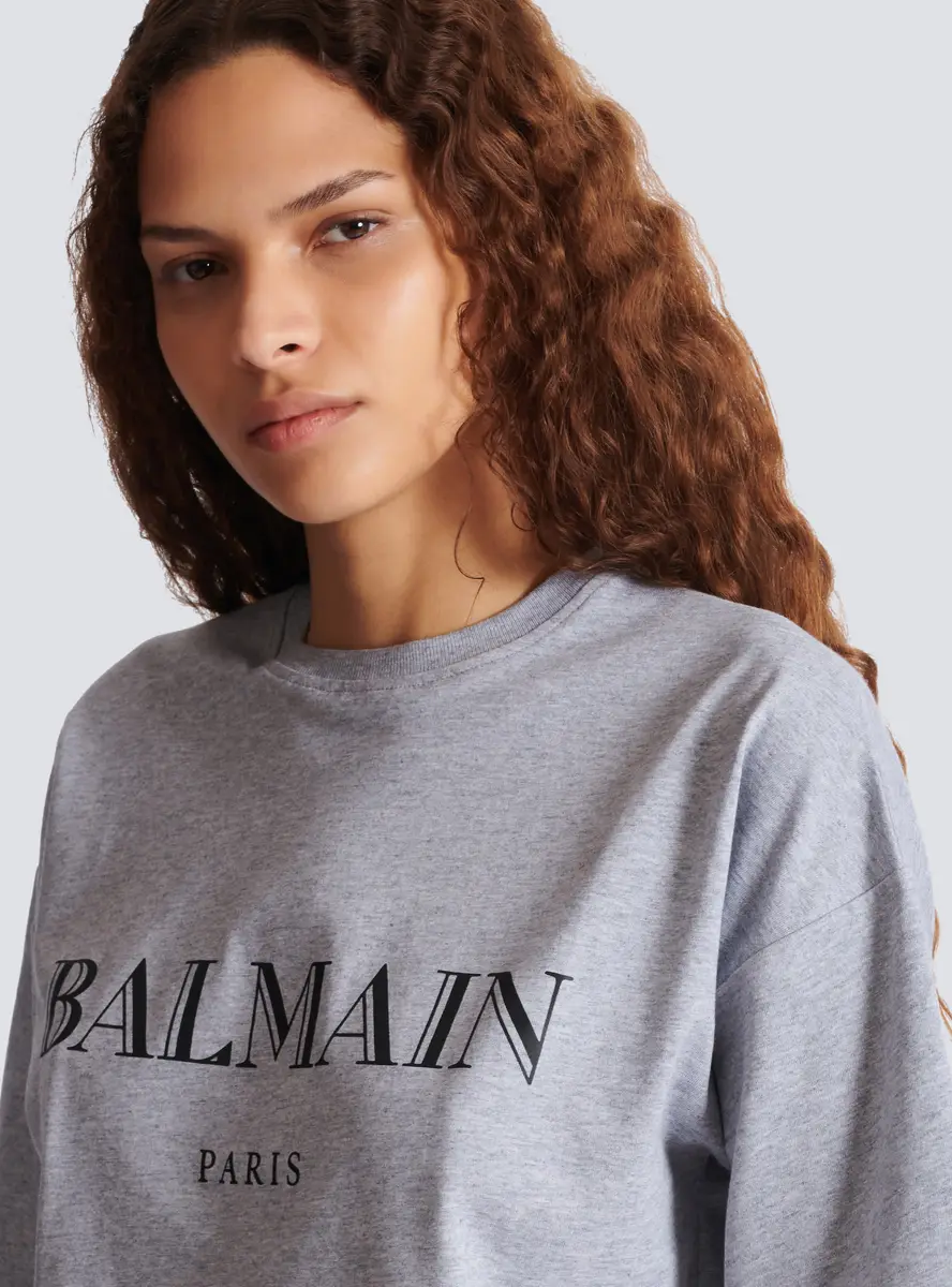 Balmain Boxy cropped T-shirt with print | Thumbnail 6